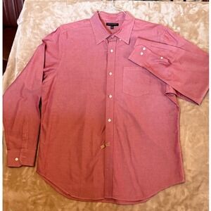 Banana Republic Men's Red Oxford Button Down Shirt Size XL Long Sleeve